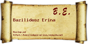 Bazilidesz Erina névjegykártya